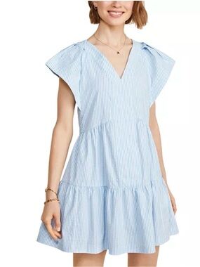 Vineyard Vines Harbor Dress V-Neck Tiered Mini size XL NWT